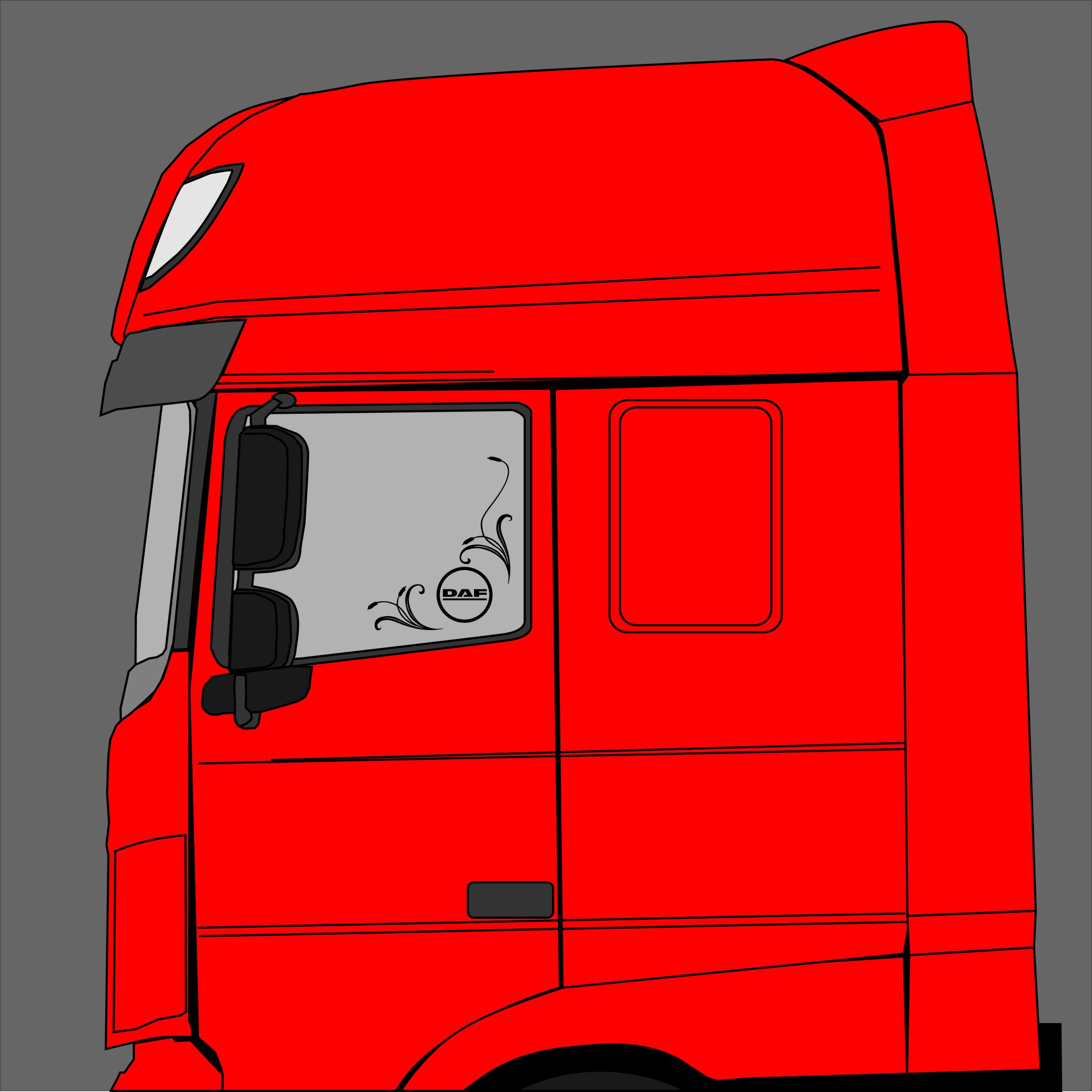 Narożniki na szyby boczne Daf DD01 2 szt.