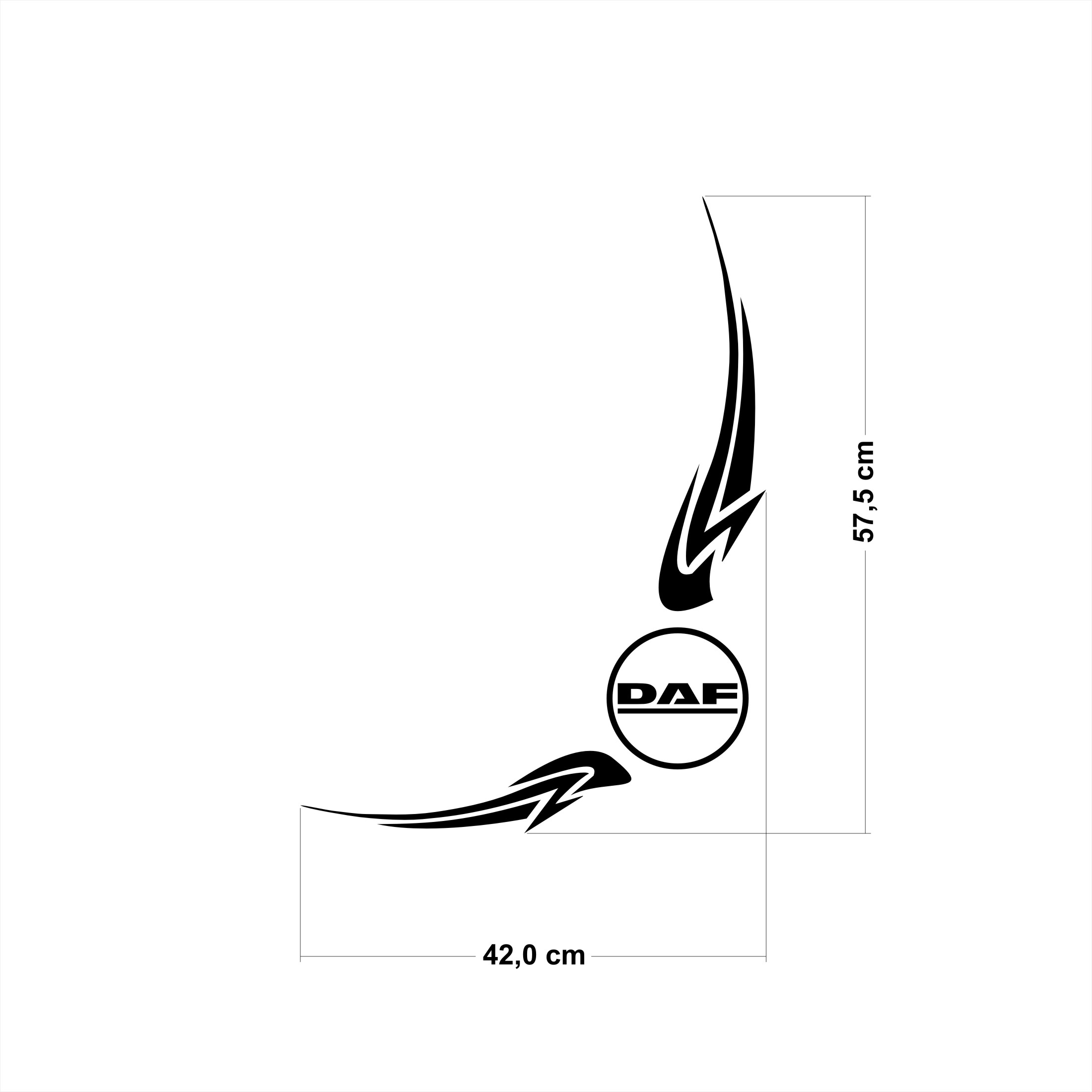 Narożniki na szyby boczne Daf 2 szt. DD03 - obrazek 3