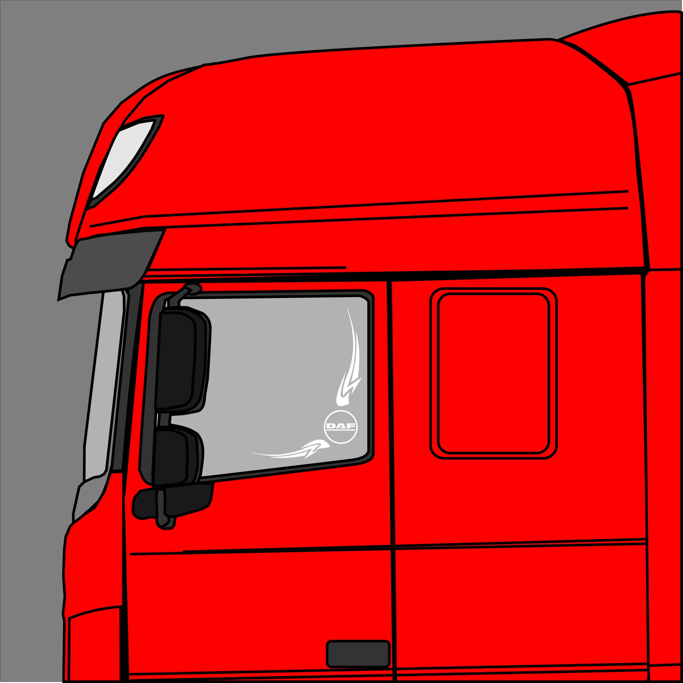 Narożniki na szyby boczne Daf 2 szt. DD03