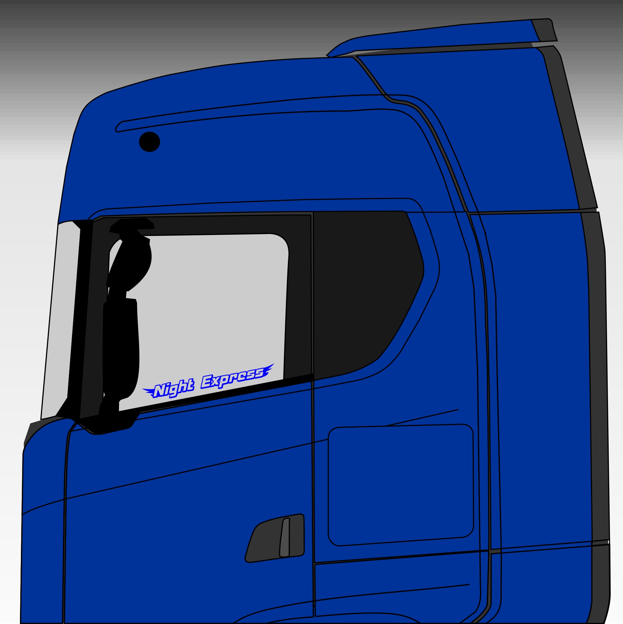 naklejka night express wizyalizacja